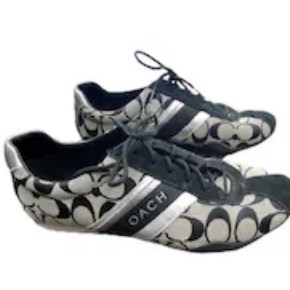 Women's Black and White Sneakers